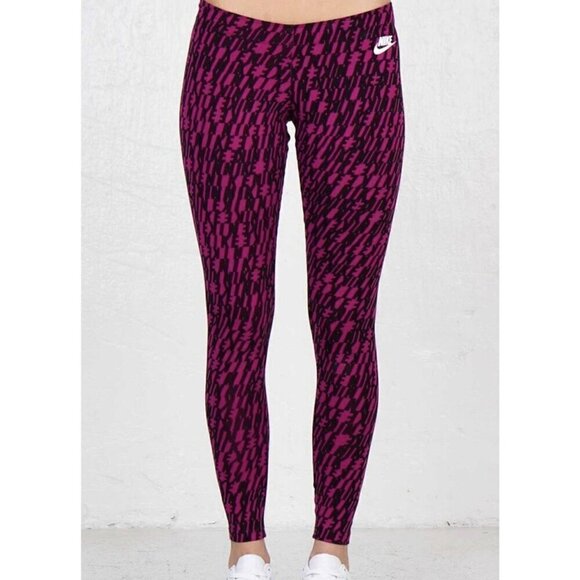 Nike Leg-A-See Magenta and Black Leggings - Size Extra Small - Picture 1 of 6